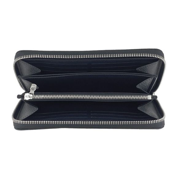 Louis Vuitton Long Wallet Round Zipper Zippy Lock Me Calf Leather Noir - Picture 4 of 6